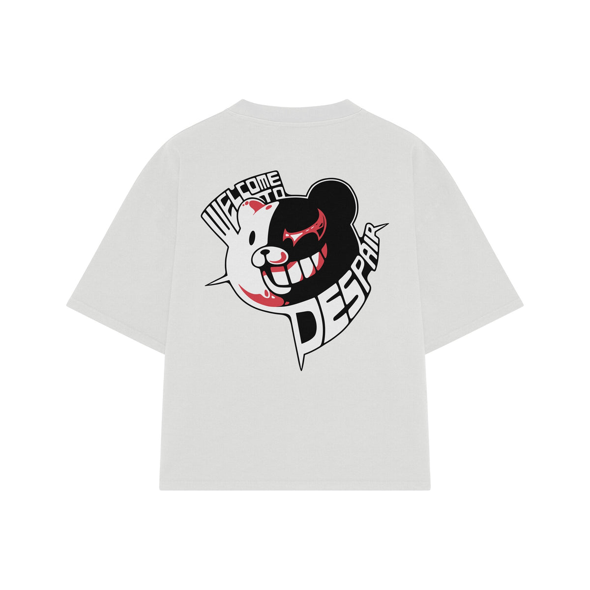 Playera streetwear premium de anime y gaming ExtraLife MX, corte oversized drop shoulder ligero y fresco en color Deep Black y Off-White, moda urbana mexicana de culto.