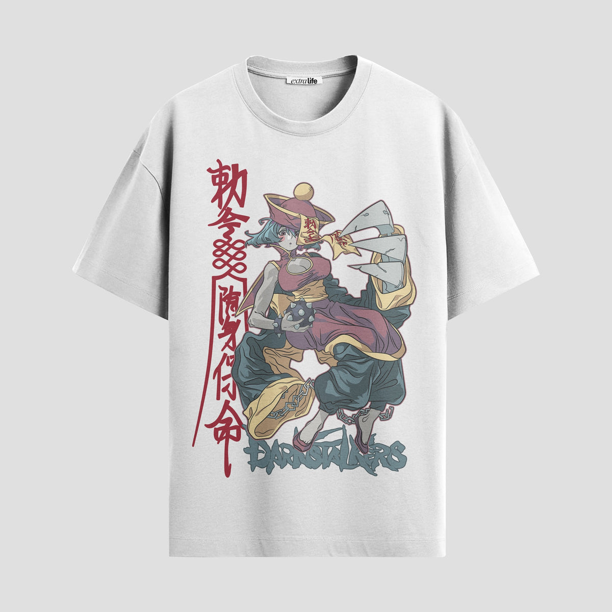 Playera urbana de anime y gaming ExtraLife MX, corte Classic Premium unisex ligero y transpirable en color Deep Black y Pure White, ropa de uso diario para gym y casual.