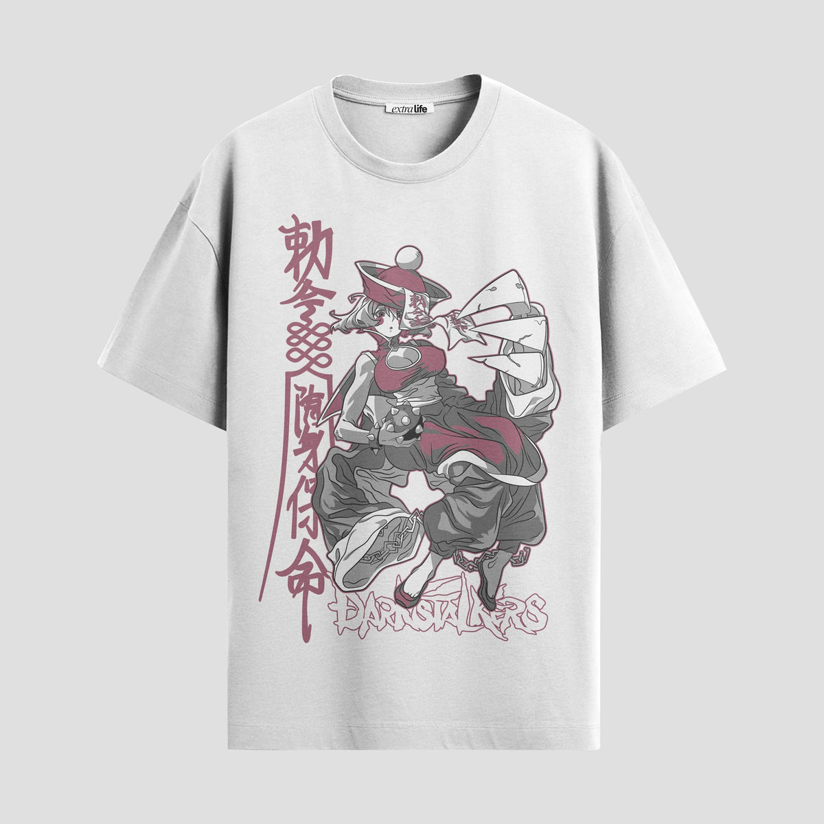 Playera urbana de anime y gaming ExtraLife MX, corte Classic Premium unisex ligero y transpirable en color Deep Black y Pure White, ropa de uso diario para gym y casual.