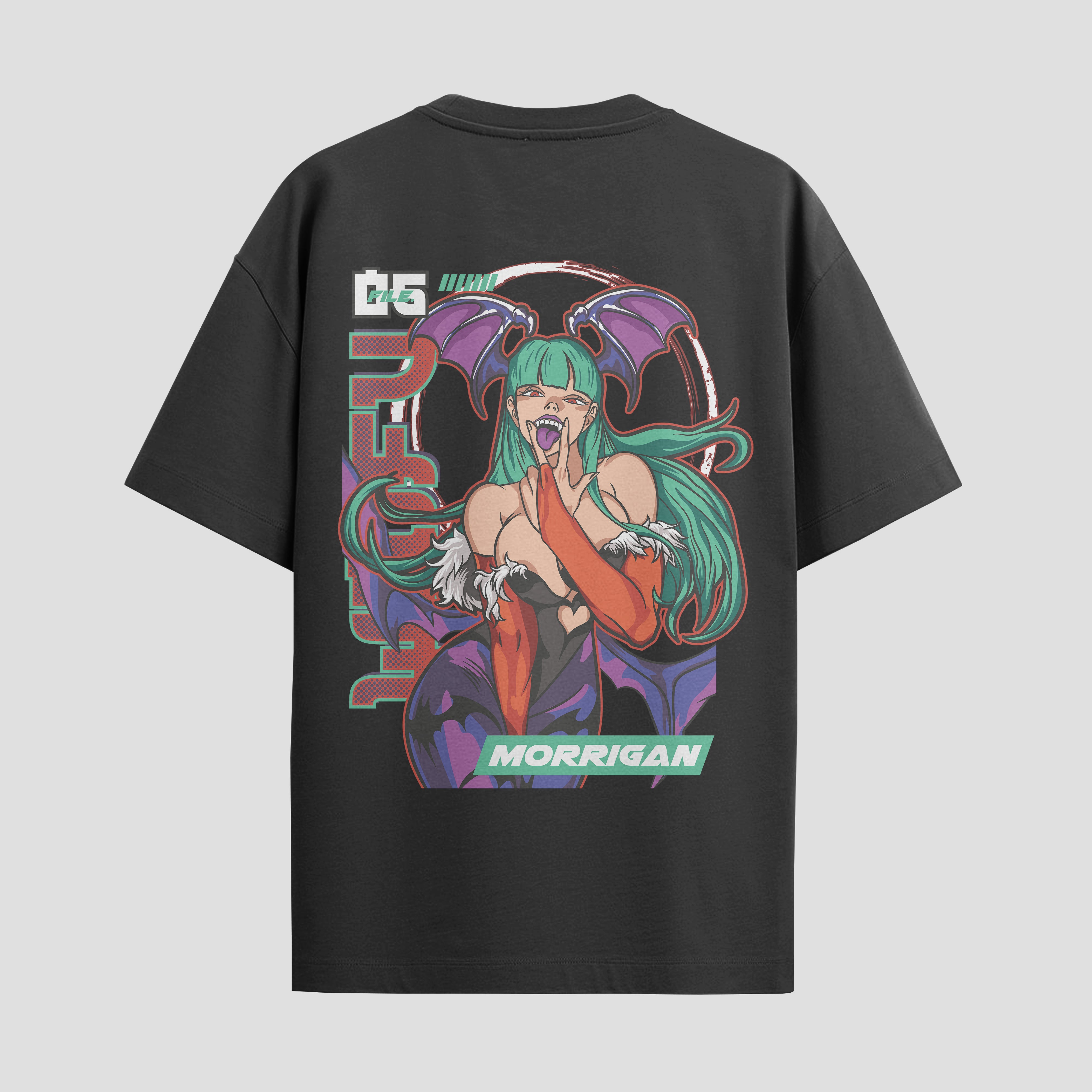 Playera urbana de anime y gaming ExtraLife MX, corte Standard Fit unisex ligero y transpirable en color Deep Black y Pure White, ropa de uso diario para gym y casual.