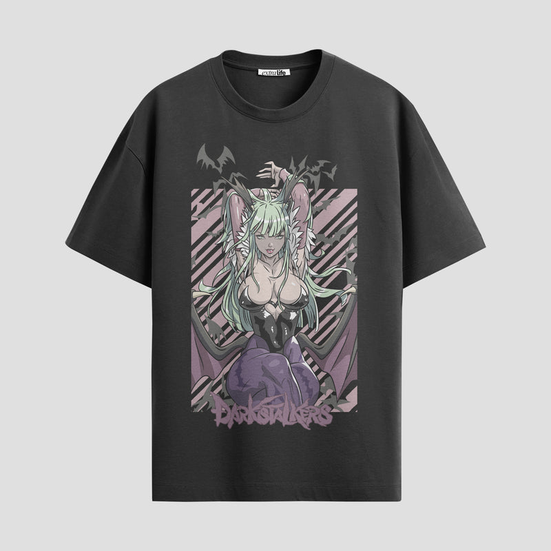 Playera urbana de anime y gaming ExtraLife MX, corte Standard Fit unisex ligero y transpirable en color Deep Black y Pure White, ropa de uso diario para gym y casual.