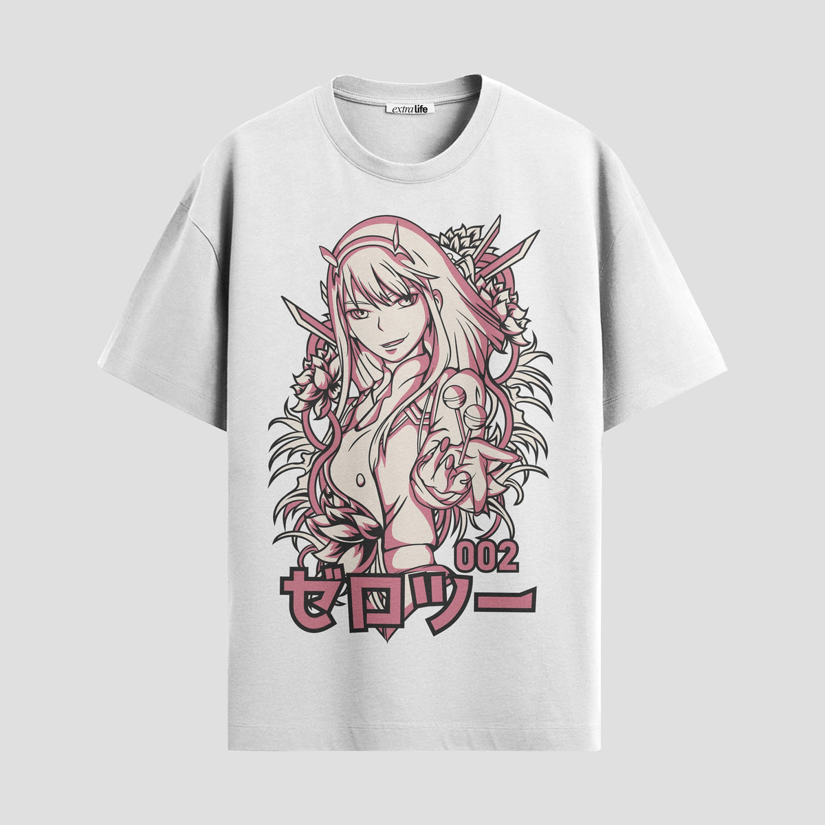 Playera urbana de anime y gaming ExtraLife MX, corte Classic Premium unisex ligero y transpirable en color Deep Black y Pure White, ropa de uso diario para gym y casual.