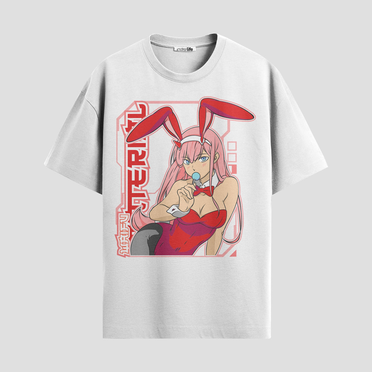 Playera urbana de anime y gaming ExtraLife MX, corte Classic Premium unisex ligero y transpirable en color Deep Black y Pure White, ropa de uso diario para gym y casual.