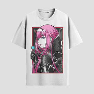 Playera urbana de anime y gaming ExtraLife MX, corte Standard Fit unisex ligero y transpirable en color Deep Black y Pure White, ropa de uso diario para gym y casual.