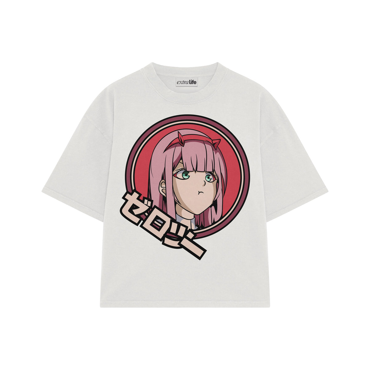 Playera streetwear premium de anime y gaming ExtraLife MX, corte oversized drop shoulder ligero y fresco en color Deep Black y Off-White, moda urbana mexicana de culto.
