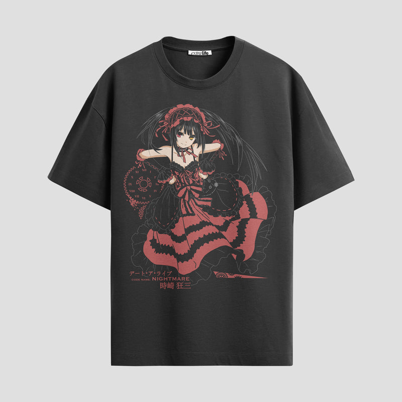 Playera urbana de anime y gaming ExtraLife MX, corte Standard Fit unisex ligero y transpirable en color Deep Black y Pure White, ropa de uso diario para gym y casual.