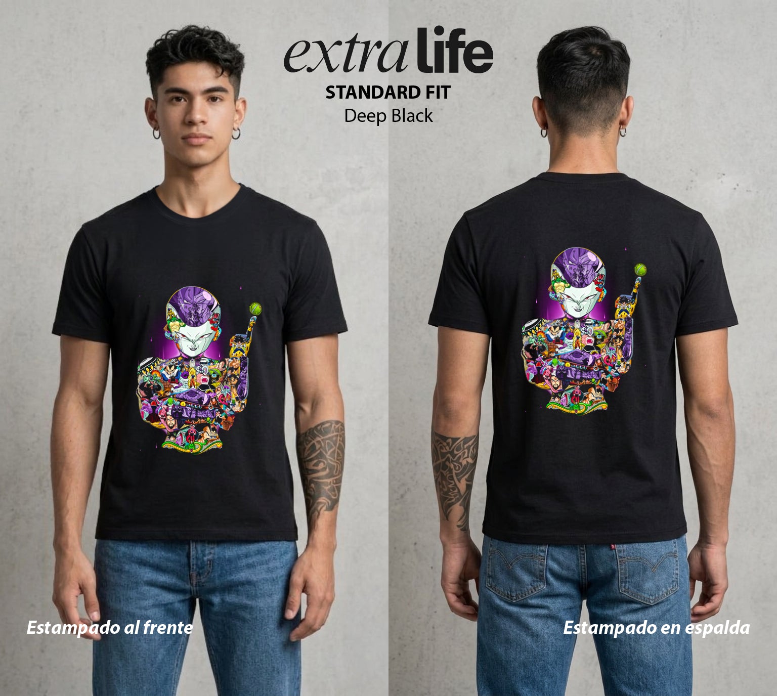 El Poder de las Esferas | El Origen del Poder #00638 - Playera Standard Fit | Deep Black - Foto en modelo
