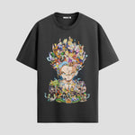 Playera urbana de anime y gaming ExtraLife MX, corte Standard Fit unisex ligero y transpirable en color Deep Black y Pure White, ropa de uso diario para gym y casual.