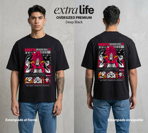 El Poder de las Esferas | La Aventura Final #00643 - Playera Oversized Premium | Deep Black - Foto en modelo