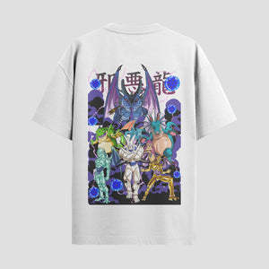 Playera urbana de anime y gaming ExtraLife MX, corte Standard Fit unisex ligero y transpirable en color Deep Black y Pure White, ropa de uso diario para gym y casual.