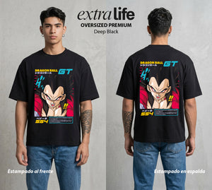 El Poder de las Esferas | El Principe del Tour #00648 - Playera Oversized Premium | Deep Black - Foto en modelo