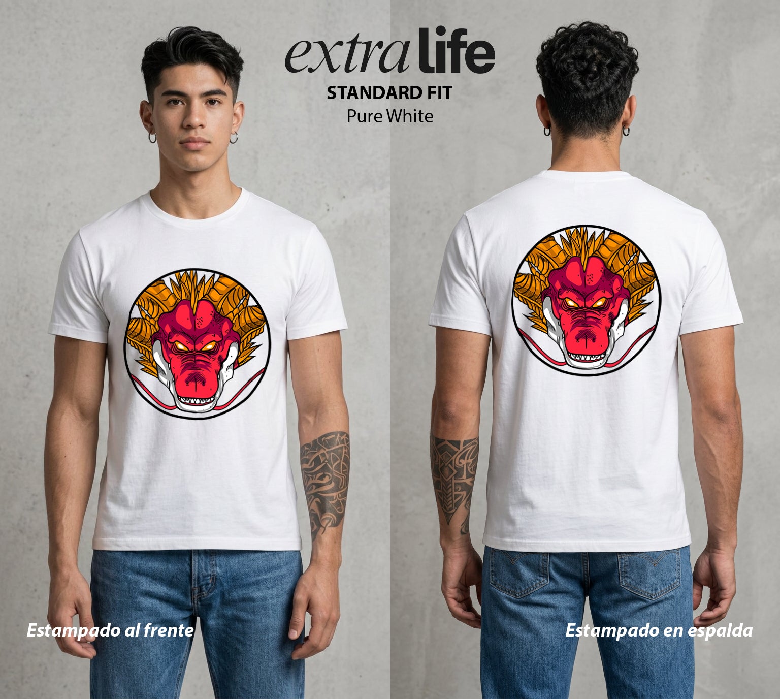 El Poder de las Esferas | El Tour Galactico #00649 - Playera Standard Fit | Pure White - Foto en modelo