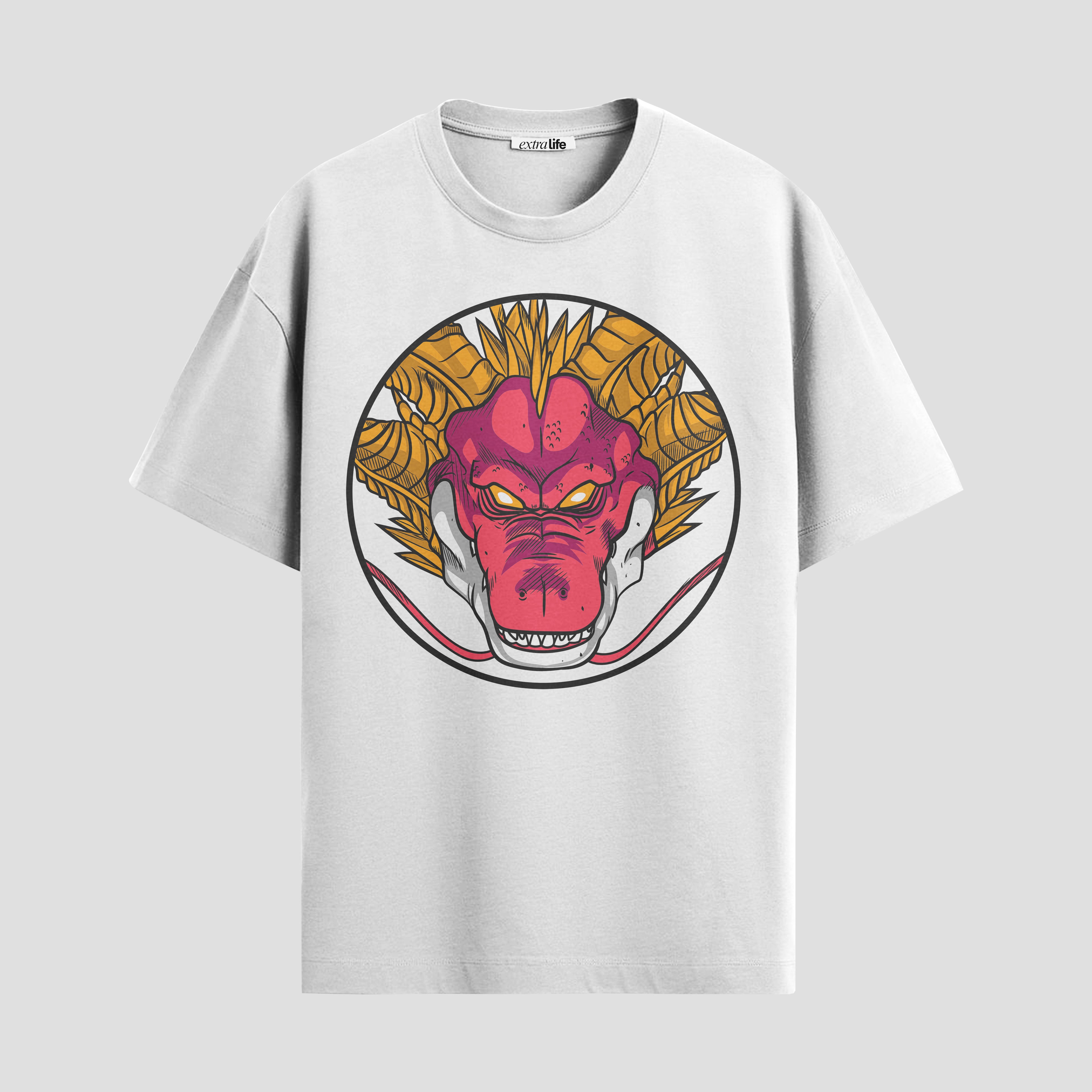 Playera urbana de anime y gaming ExtraLife MX, corte Standard Fit unisex ligero y transpirable en color Deep Black y Pure White, ropa de uso diario para gym y casual.
