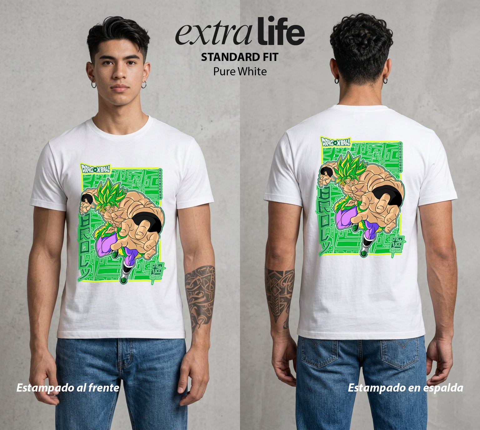 El Poder de las Esferas | Fuerza Legendaria #00650 - Playera Standard Fit | Pure White - Foto en modelo