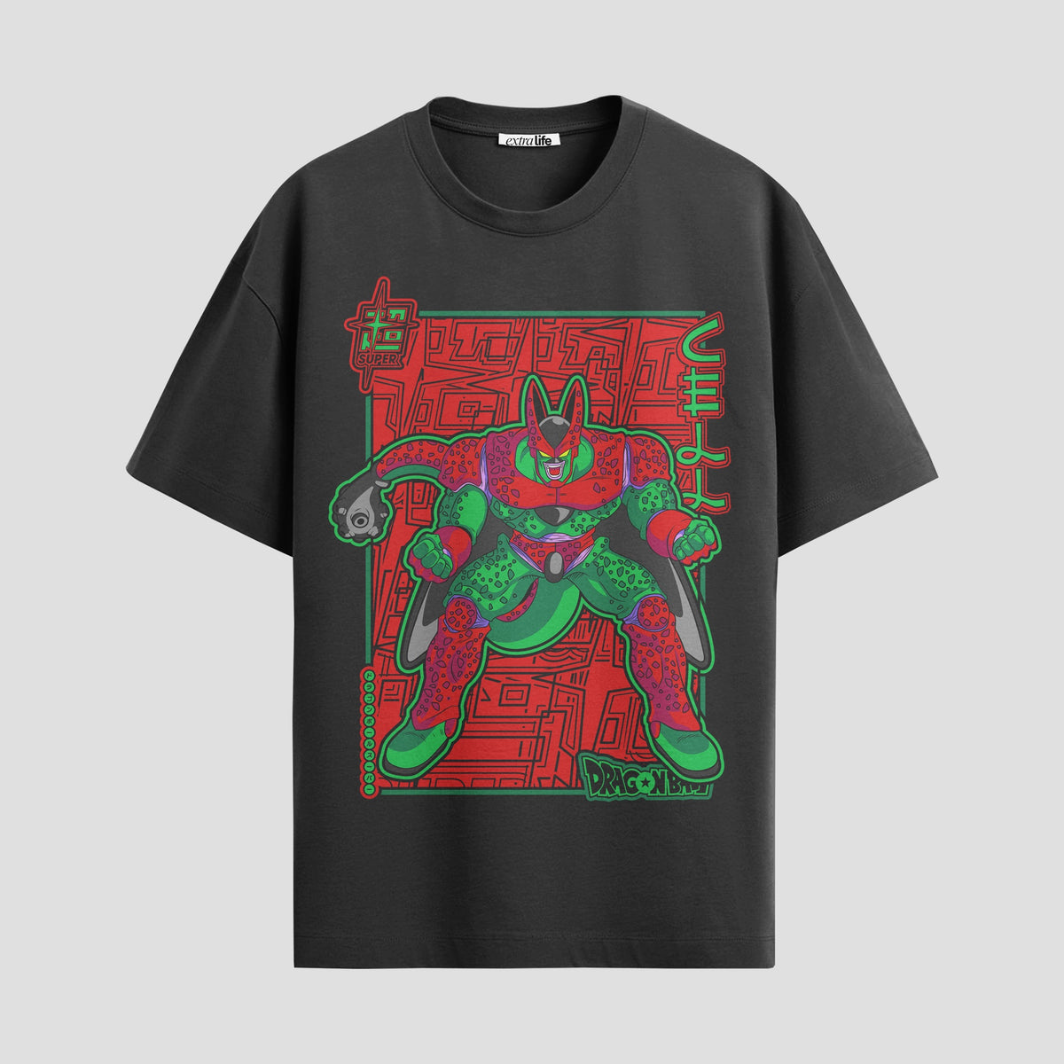 Playera urbana de anime y gaming ExtraLife MX, corte Classic Premium unisex ligero y transpirable en color Deep Black y Pure White, ropa de uso diario para gym y casual.