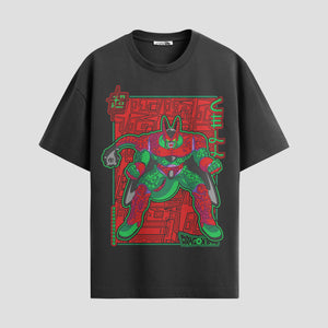 Playera urbana de anime y gaming ExtraLife MX, corte Standard Fit unisex ligero y transpirable en color Deep Black y Pure White, ropa de uso diario para gym y casual.