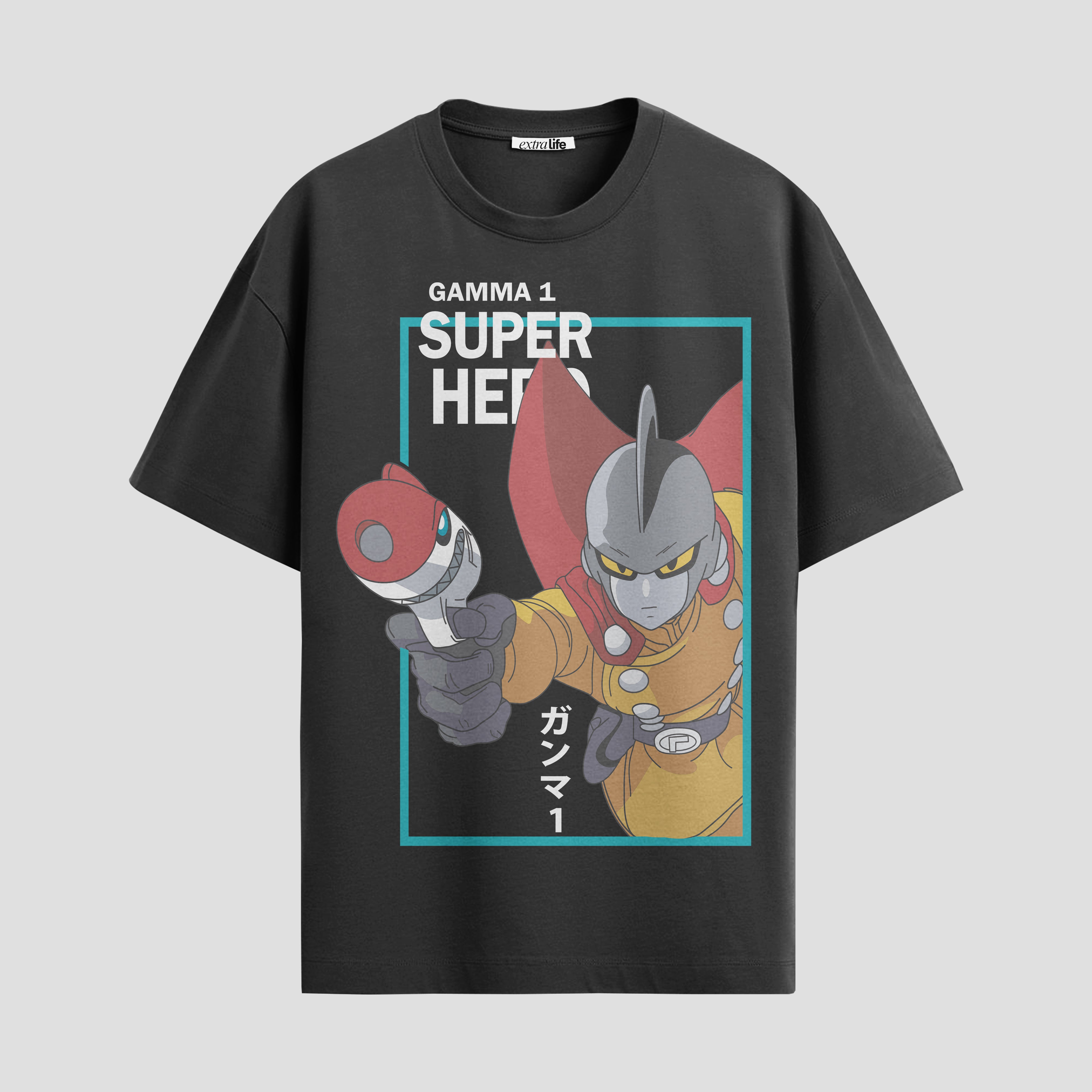 Playera urbana de anime y gaming ExtraLife MX, corte Standard Fit unisex ligero y transpirable en color Deep Black y Pure White, ropa de uso diario para gym y casual.