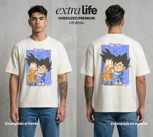 El Poder de las Esferas | El Principe Caido #00655 - Playera Oversized Premium | Off White - Foto en modelo