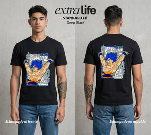 El Poder de las Esferas | Guerrero de las Estrellas #00656 - Playera Standard Fit | Deep Black - Foto en modelo