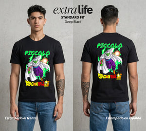 El Poder de las Esferas | El Guardian Namekiano #00658 - Playera Standard Fit | Deep Black - Foto en modelo