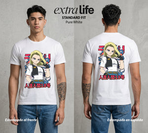 El Poder de las Esferas | El Corazon de Acero #00666 - Playera Standard Fit | Pure White - Foto en modelo