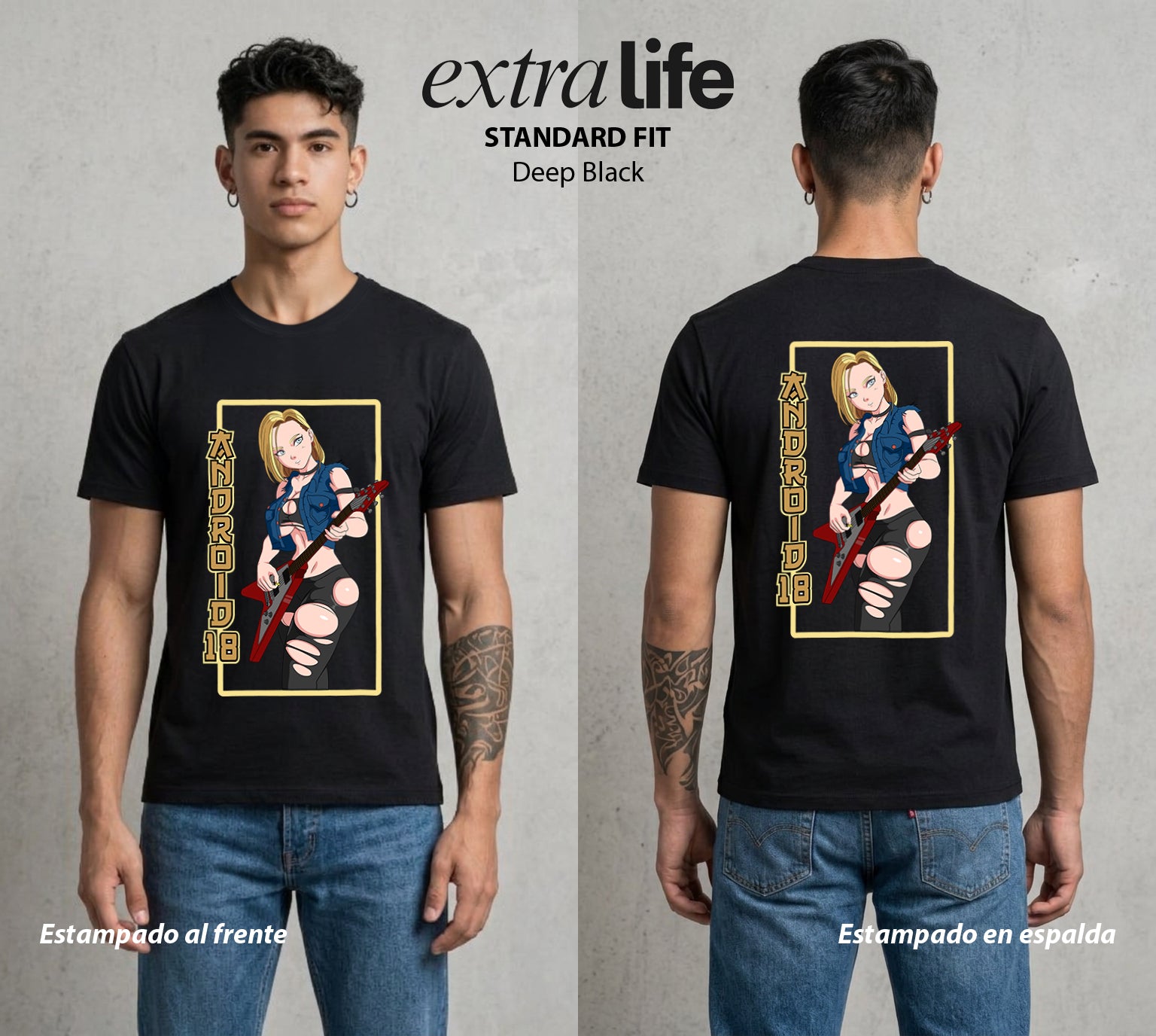 El Poder de las Esferas | La Maquina del Poder #00667 - Playera Standard Fit | Deep Black - Foto en modelo