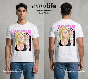 El Poder de las Esferas | El Android del Corazon del Corazon #00668 - Playera Standard Fit | Pure White - Foto en modelo