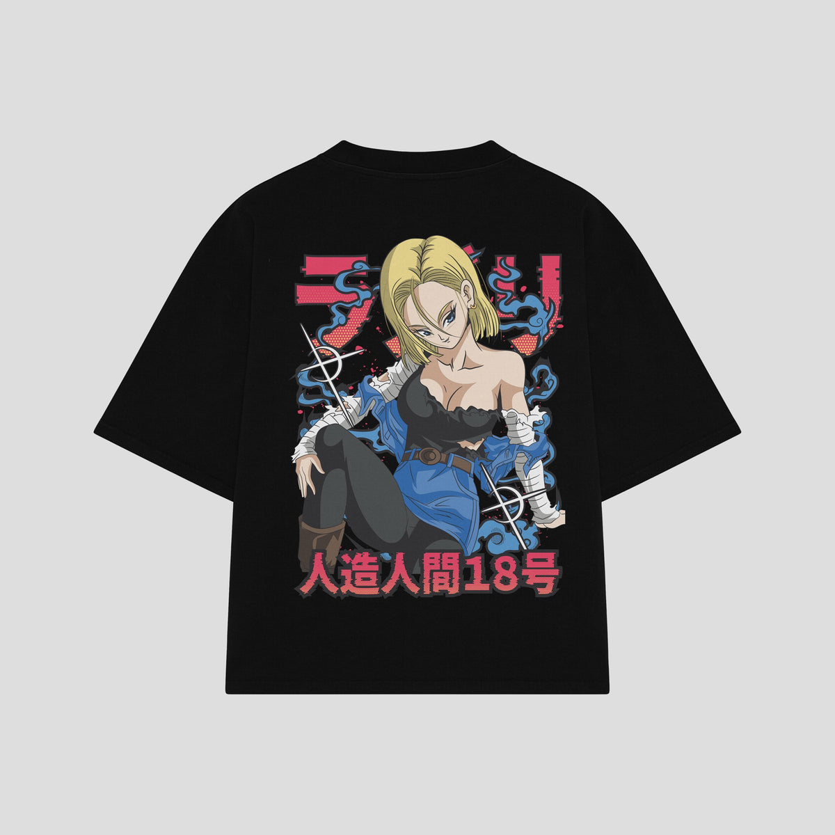 Playera streetwear premium de anime y gaming ExtraLife MX, corte oversized drop shoulder ligero y fresco en color Deep Black y Off-White, moda urbana mexicana de culto.