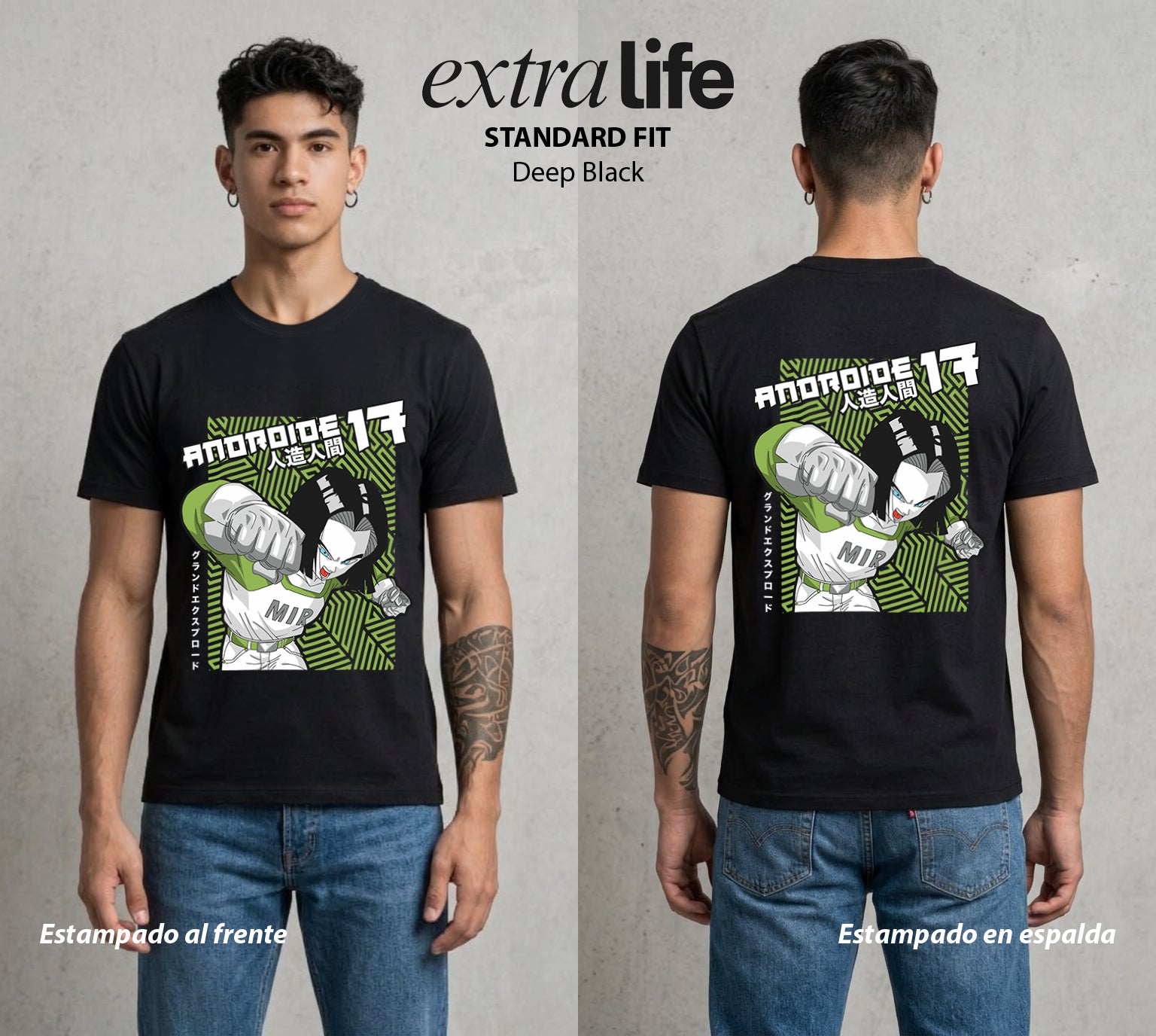 El Poder de las Esferas | La Maquina del Poder #00670 - Playera Standard Fit | Deep Black - Foto en modelo