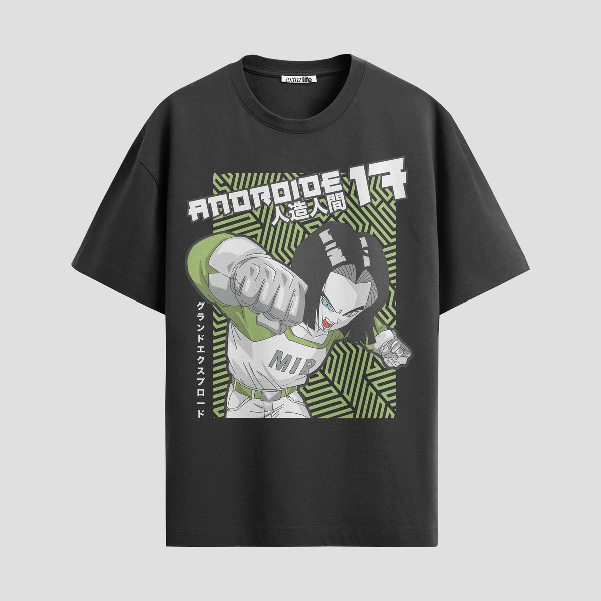 Playera urbana de anime y gaming ExtraLife MX, corte Classic Premium unisex ligero y transpirable en color Deep Black y Pure White, ropa de uso diario para gym y casual.