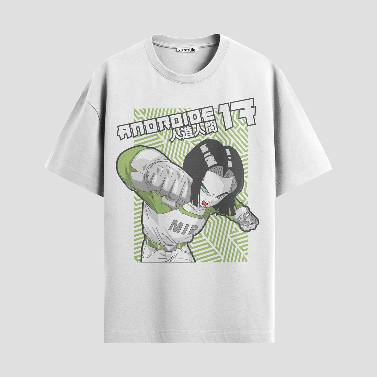 Playera urbana de anime y gaming ExtraLife MX, corte Classic Premium unisex ligero y transpirable en color Deep Black y Pure White, ropa de uso diario para gym y casual.