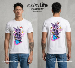El Poder de las Esferas | El Destructor Dormilón #00676 - Playera Standard Fit | Pure White - Foto en modelo