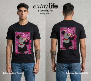 El Poder de las Esferas | Guerrero de las Estrellas #00680 - Playera Standard Fit | Deep Black - Foto en modelo