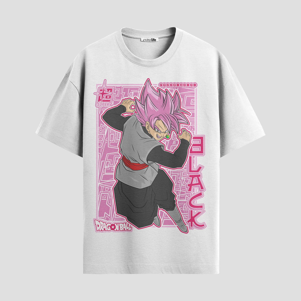 Playera urbana de anime y gaming ExtraLife MX, corte Classic Premium unisex ligero y transpirable en color Deep Black y Pure White, ropa de uso diario para gym y casual.