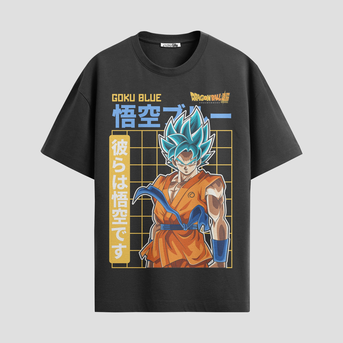 Playera urbana de anime y gaming ExtraLife MX, corte Classic Premium unisex ligero y transpirable en color Deep Black y Pure White, ropa de uso diario para gym y casual.