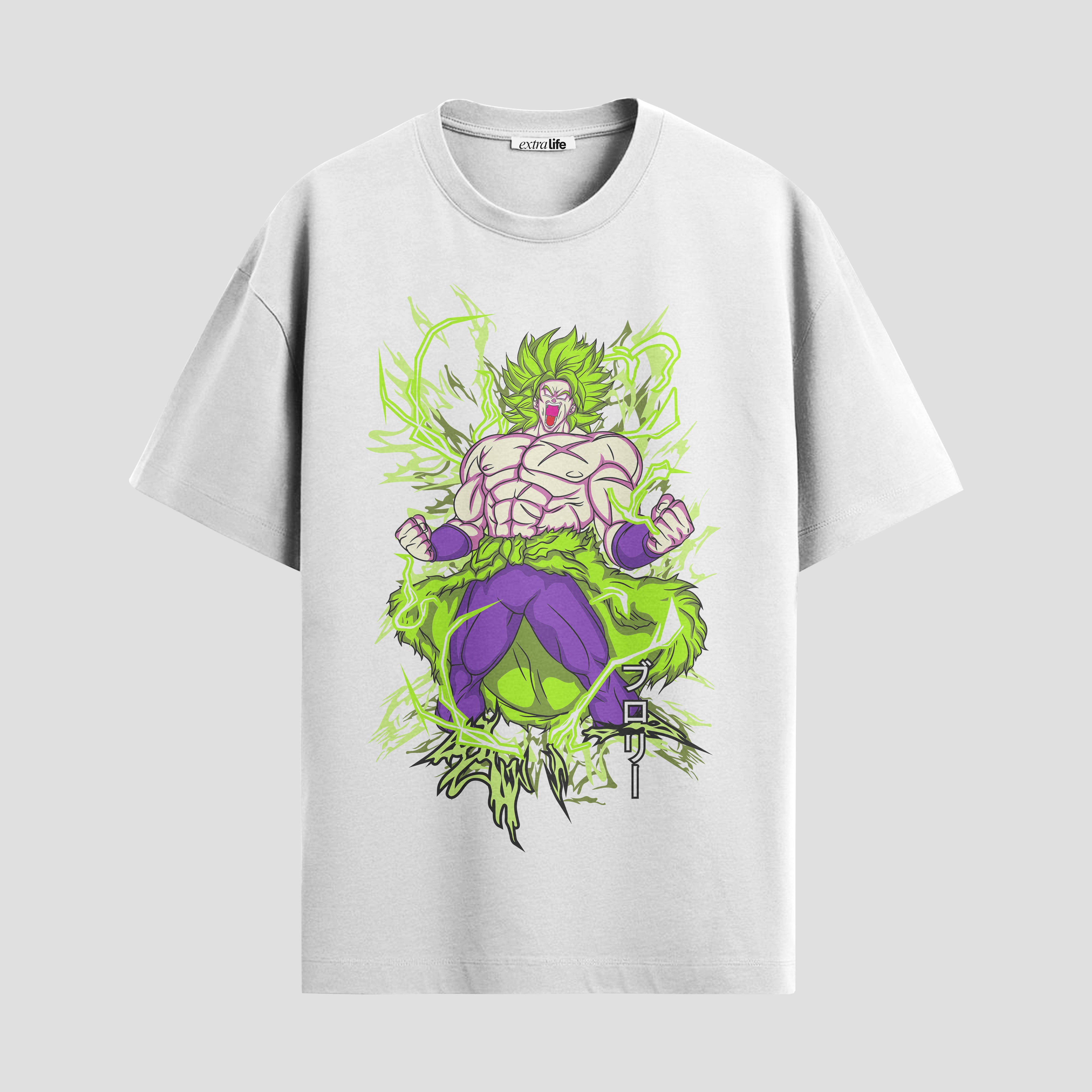 Playera urbana de anime y gaming ExtraLife MX, corte Standard Fit unisex ligero y transpirable en color Deep Black y Pure White, ropa de uso diario para gym y casual.
