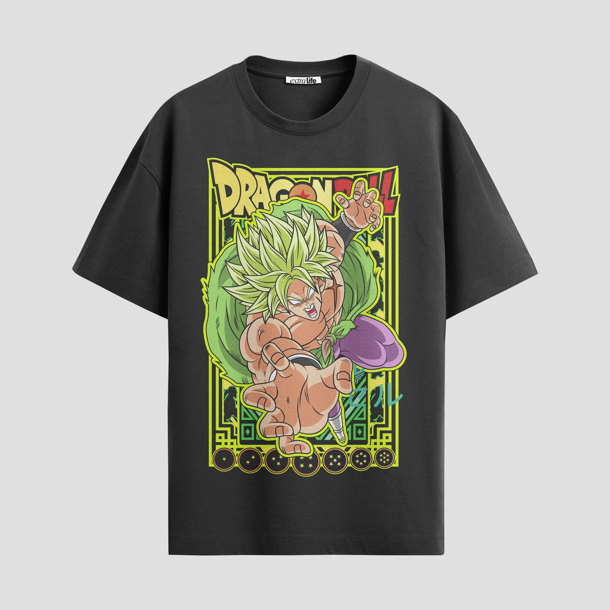 Playera urbana de anime y gaming ExtraLife MX, corte Classic Premium unisex ligero y transpirable en color Deep Black y Pure White, ropa de uso diario para gym y casual.