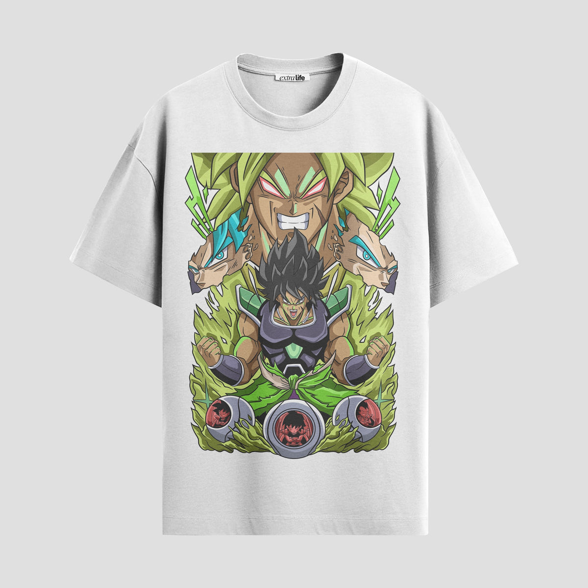 Playera urbana de anime y gaming ExtraLife MX, corte Classic Premium unisex ligero y transpirable en color Deep Black y Pure White, ropa de uso diario para gym y casual.