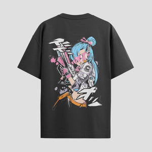 Playera urbana de anime y gaming ExtraLife MX, corte Standard Fit unisex ligero y transpirable en color Deep Black y Pure White, ropa de uso diario para gym y casual.