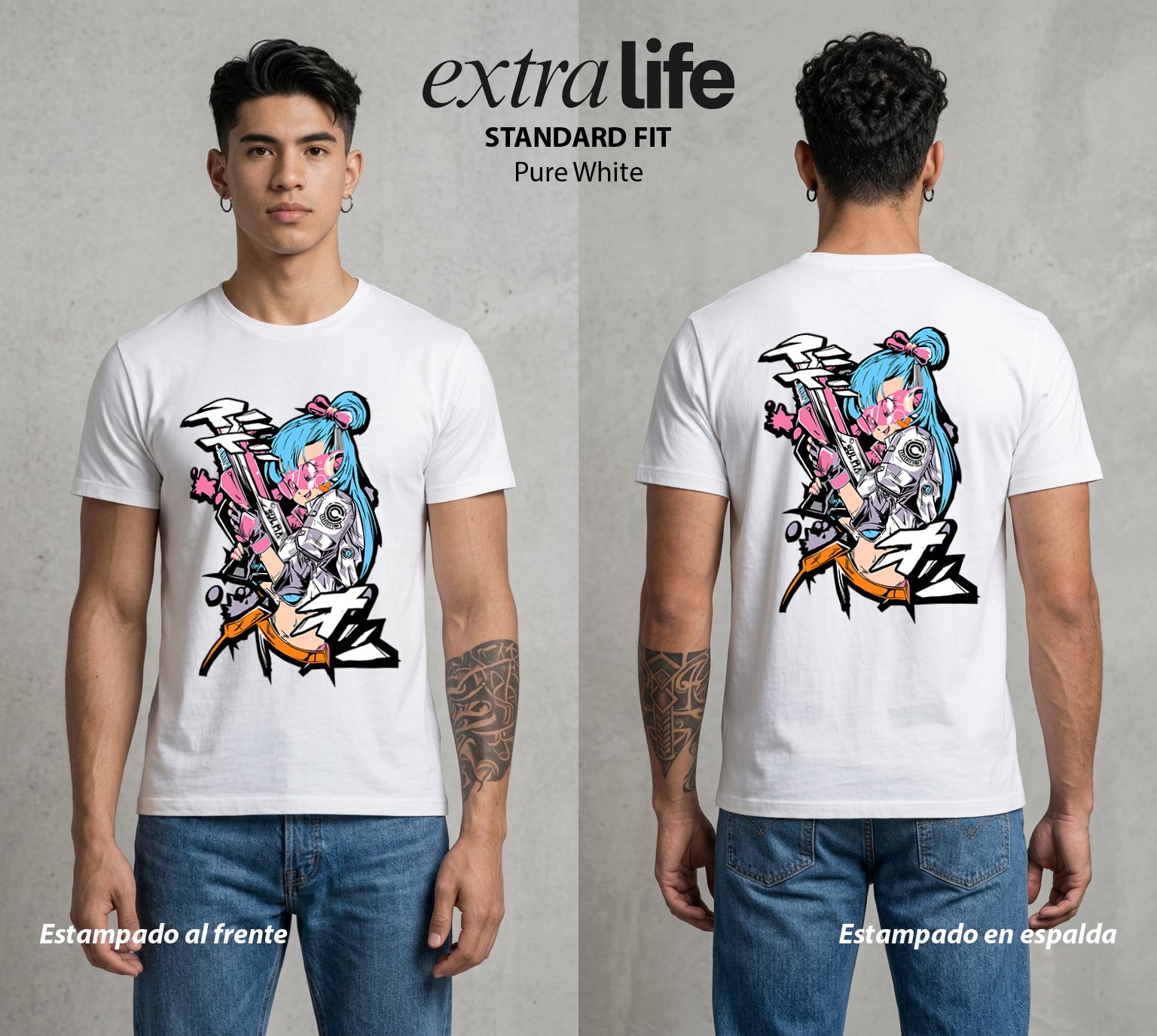 El Poder de las Esferas | La Genio del Universo #00686 - Playera Standard Fit | Pure White - Foto en modelo