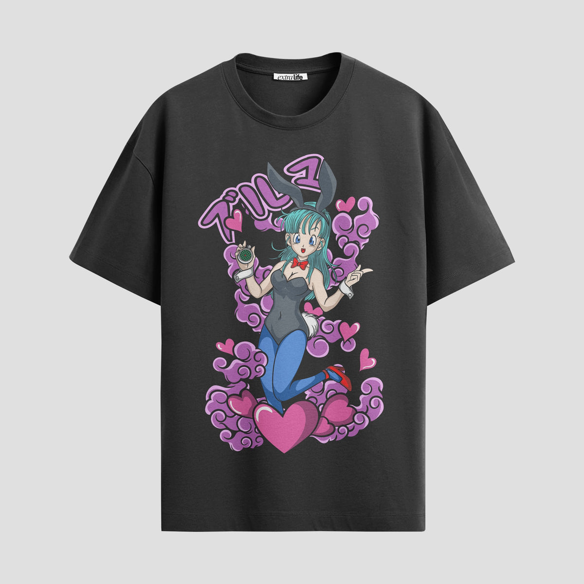 Playera urbana de anime y gaming ExtraLife MX, corte Classic Premium unisex ligero y transpirable en color Deep Black y Pure White, ropa de uso diario para gym y casual.