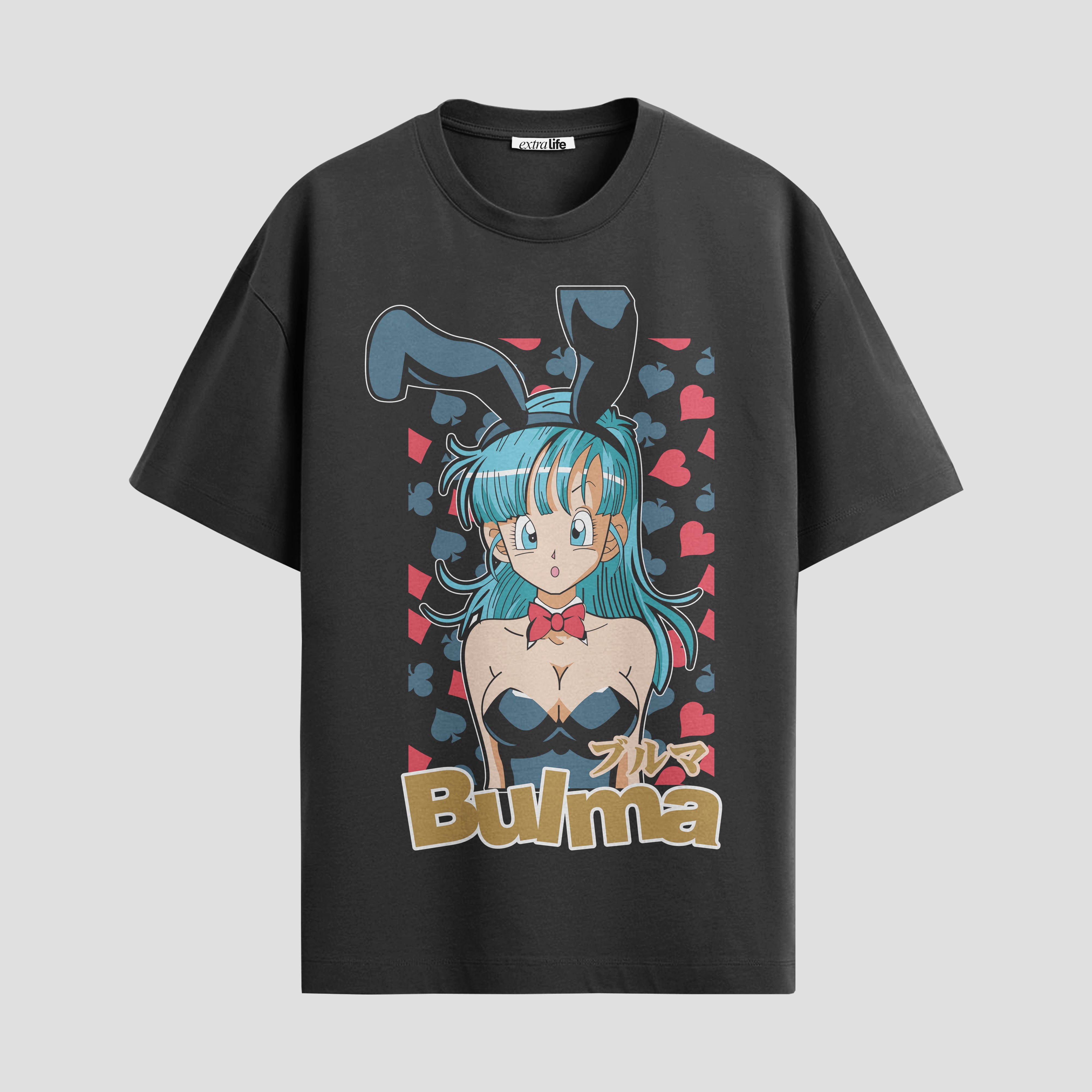 Playera urbana de anime y gaming ExtraLife MX, corte Standard Fit unisex ligero y transpirable en color Deep Black y Pure White, ropa de uso diario para gym y casual.