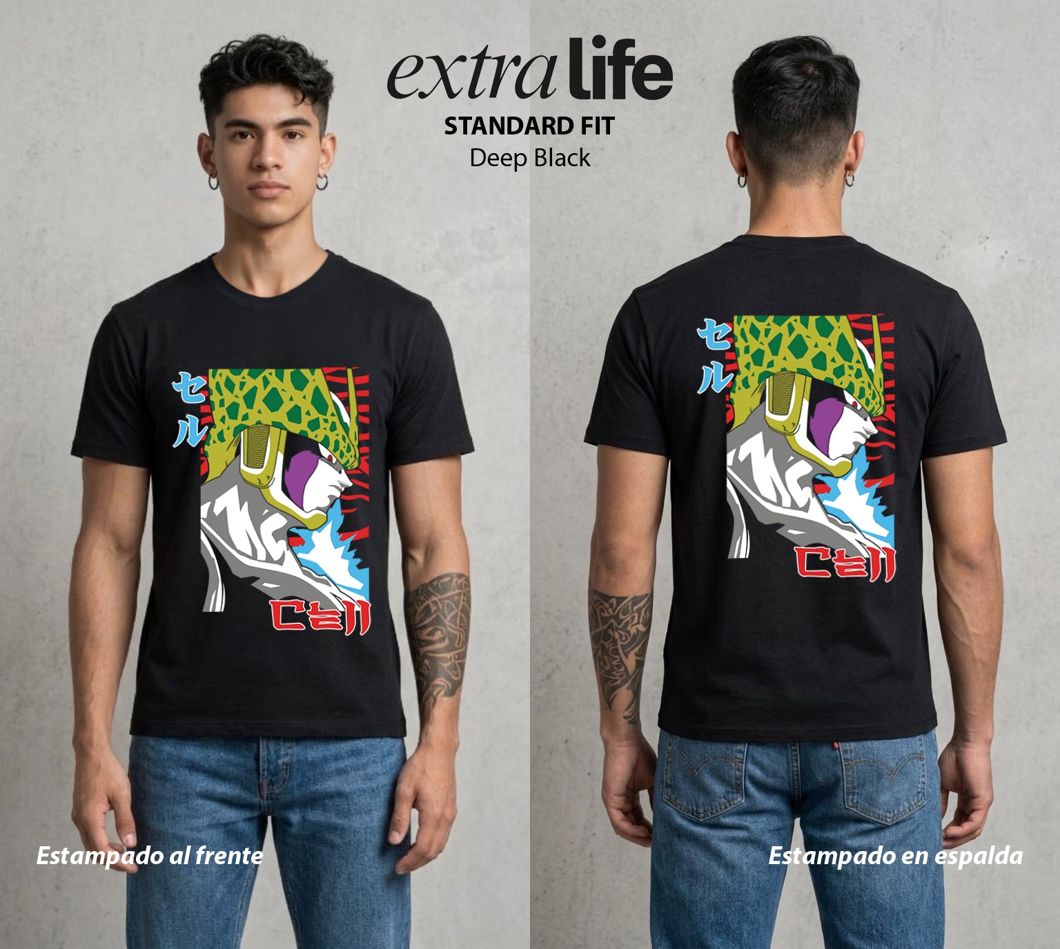 El Poder de las Esferas | La Criatura Perfecta #00696 - Playera Standard Fit | Deep Black - Foto en modelo
