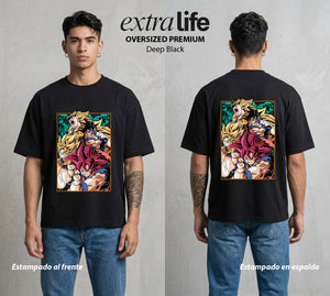 El Poder de las Esferas | Los Heroes del Universo #00697 - Playera Oversized Premium | Deep Black - Foto en modelo