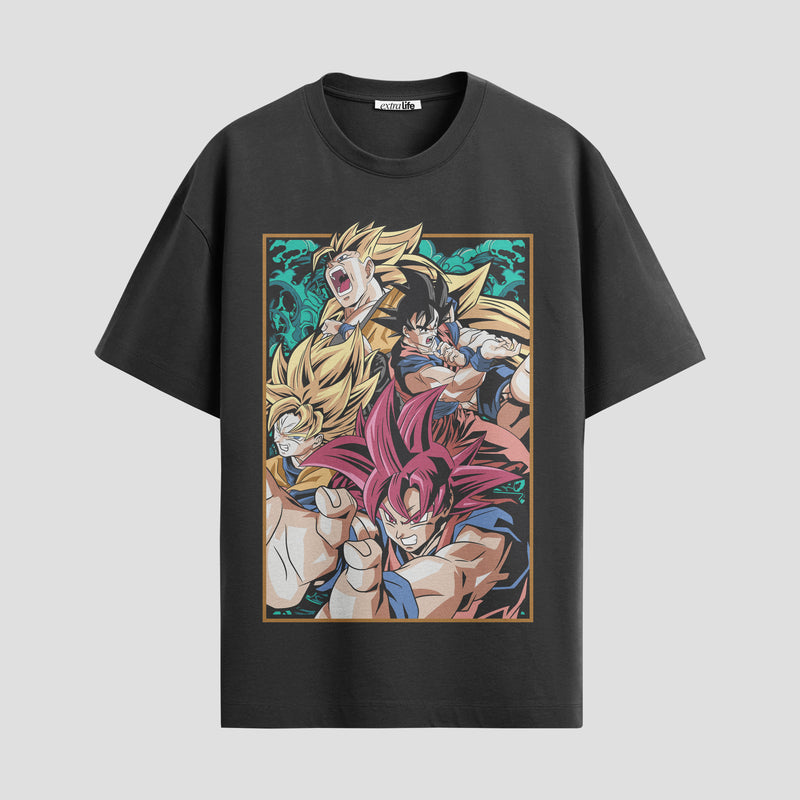 Playera urbana de anime y gaming ExtraLife MX, corte Standard Fit unisex ligero y transpirable en color Deep Black y Pure White, ropa de uso diario para gym y casual.