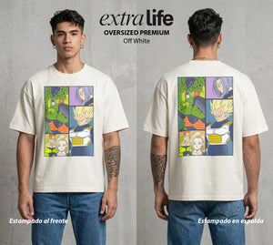 El Poder de las Esferas | Galeria del Poder Z #00698 - Playera Oversized Premium | Off White - Foto en modelo