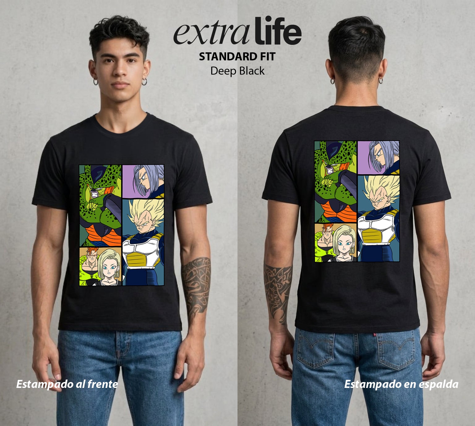 El Poder de las Esferas | Galeria del Poder Z #00698 - Playera Standard Fit | Deep Black - Foto en modelo