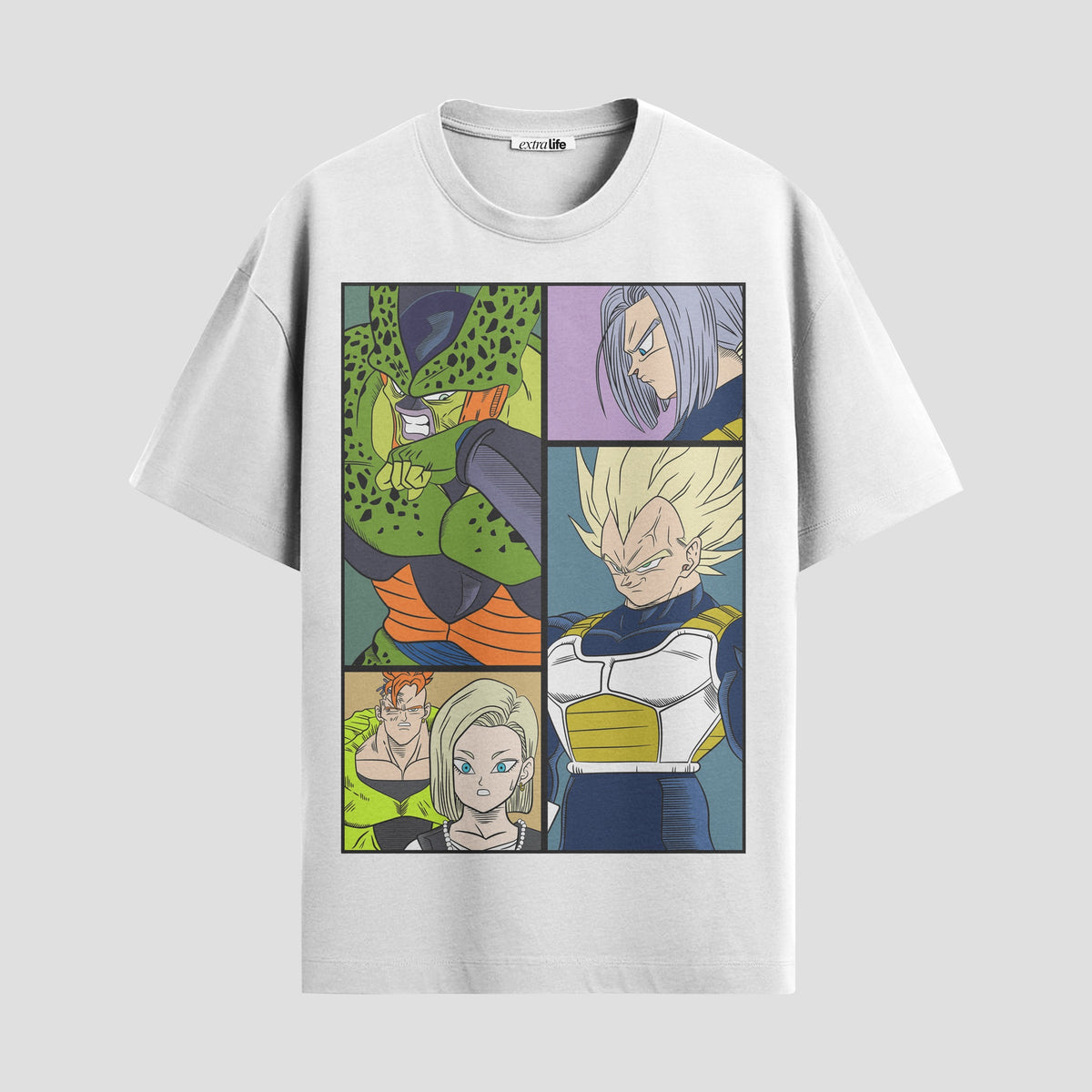 Playera urbana de anime y gaming ExtraLife MX, corte Classic Premium unisex ligero y transpirable en color Deep Black y Pure White, ropa de uso diario para gym y casual.