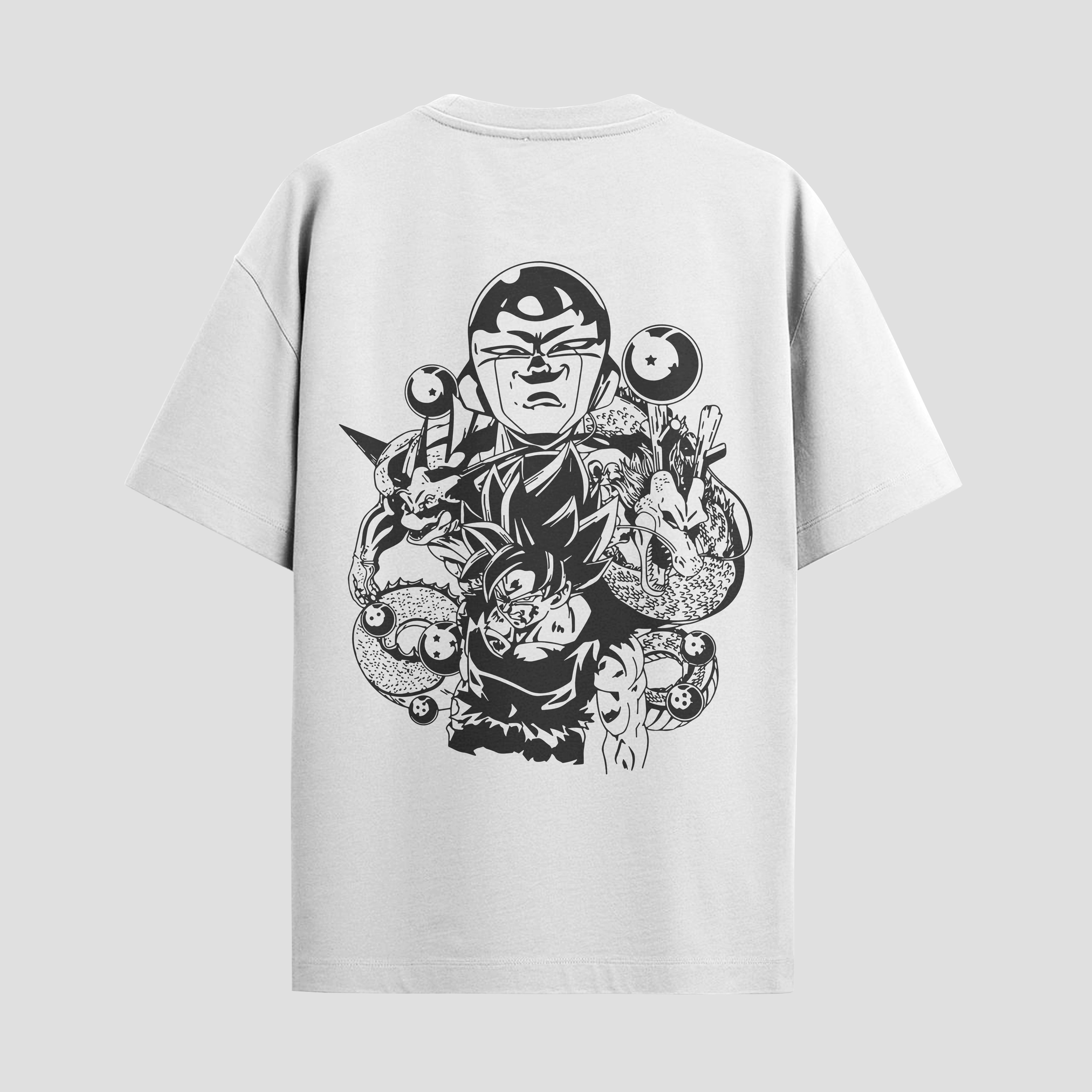 Playera urbana de anime y gaming ExtraLife MX, corte Standard Fit unisex ligero y transpirable en color Deep Black y Pure White, ropa de uso diario para gym y casual.