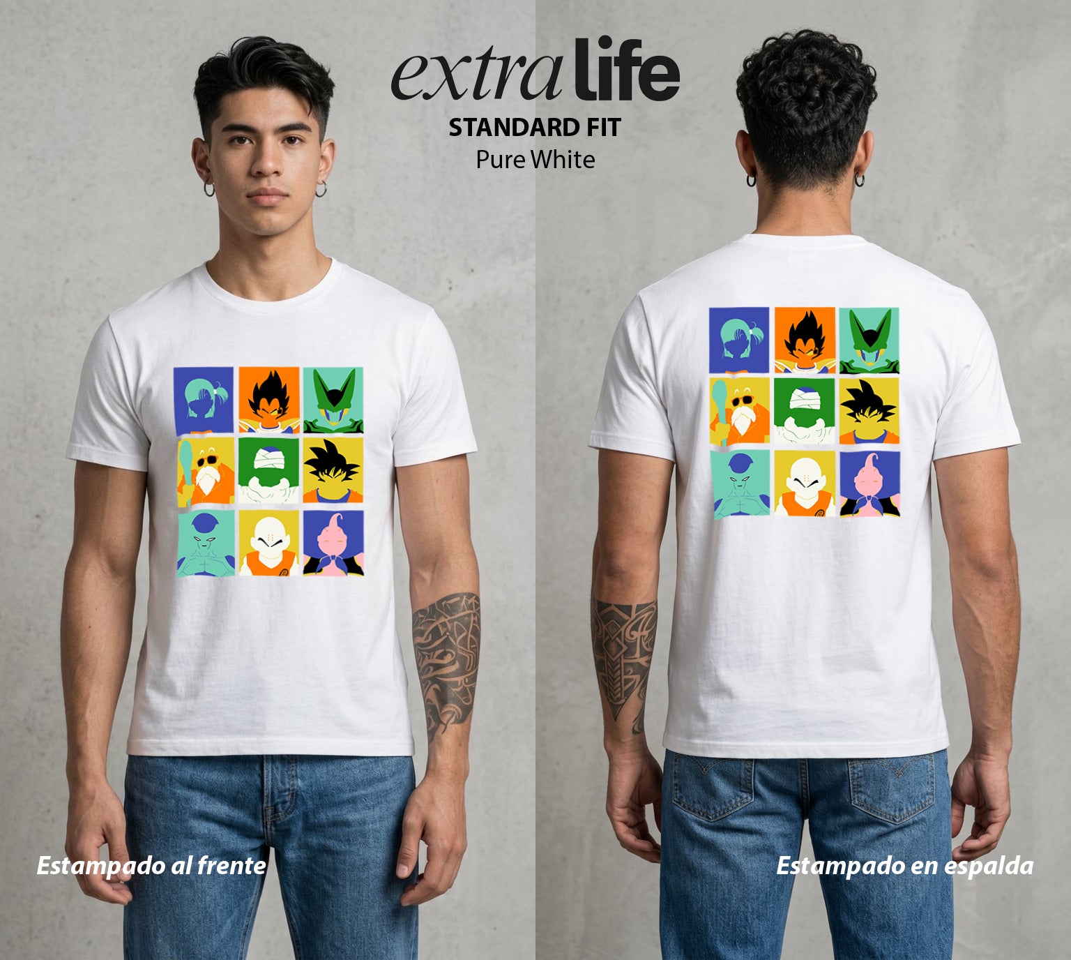 El Poder de las Esferas | Galeria del Poder Z #00702 - Playera Standard Fit | Pure White - Foto en modelo